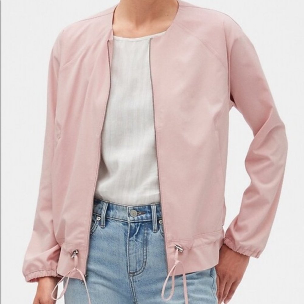 Banana Republic |Soft Zip Up Bomber Jacket Pink XL